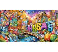 Abstract Art Graffiti Puzzle 1000 pezzi in carta riciclata - Gioco estremamente difficile Attività domestica per adulti 75x50/1000pcs