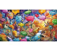 Abstract Art Graffiti Puzzle 1000 pezzi per adulti - Gioco estremamente difficile & Stimolante Idea regalo perfetta 75x50/1000pcs