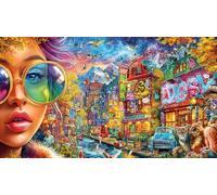 Abstract Art Graffiti Puzzle 1000 pezzi - Sfida educativa difficile per adulti Attività domestica 75x50/1000pcs