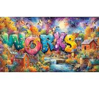 Abstract Art Graffiti Puzzle per adulti 1000 pezzi - Carta riciclata Gioco educativo & Relax Decorazione murale 38x52/1000pcs