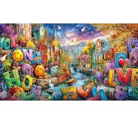 Abstract Art Graffiti Puzzle per adulti 1000 pezzi - Gioco difficile & Stimolante Attività domestica Regalo 75x50/1000pcs