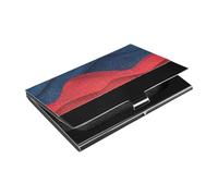 Abstract Art Peak Slim porta biglietti da visita organizer con porta biglietti da visita in pelle e acciaio inox, per donne o uomini