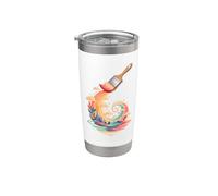 Abstract Art Pennello Pittore Vernice Dipinto Bicchiere termico in acciaio inox doppia parete
