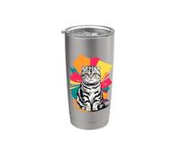 Abstract Art Scottish Fold Cat Scottish Folds Coupari Bicchiere termico in acciaio inox doppia parete