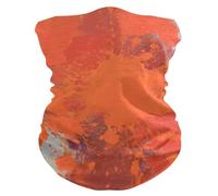 Abstract Art Splash Ink Orange 26X30Cm Unisex Protezione del Viso Elastico Sciarpa al Collo per Pesca Adulto Arrampicata