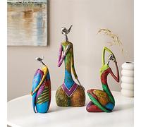 Abstract Art Woman Sculpture Figurines, Creative Full-Color Oil Painting Art Female Statue, Modern Home Decoration Character Ornament, Home Living Room Office Art Yoga Ornament Female (Color : Set of
