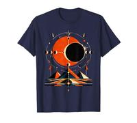 Abstract Bauhaus Total Eclipse 2027 Geometric Graphic Maglietta