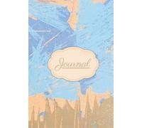 Abstract Blue and Beige Journal: Hardcover 6×9 Lined Notebook Minimalist Boho