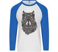 Abstract Cane Mandala Arte Uomo L/S Baseball T-Shirt