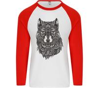 Abstract Cane Mandala Arte Uomo L/S Baseball T-Shirt