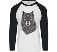 Abstract Cane Mandala Arte Uomo L/S Baseball T-Shirt