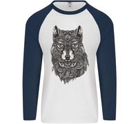 Abstract Cane Mandala Arte Uomo L/S Baseball T-Shirt