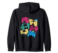 Abstract Control Devices Digital Entertainment Art Felpa con Cappuccio