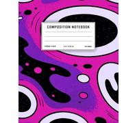 Abstract Cosmic Composition Notebook: Purple Fluid Swirl, College Ruled, 7.5 x 9.25 Inches, 110 Pages