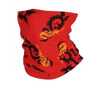 Abstract Dragon Fire Cool Red Donna Uomo Scaldacollo Antivento Copricollo Termico Sciarpa Tubolare per Sci Moto Pesca Ciclismo