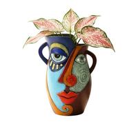 Abstract Face Planter Decorative Resin Pot for Indoor Outdoor Plants