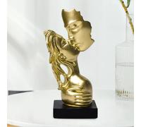 Abstract Face Sculpture Kissing Statue Resina per la coltivazione da