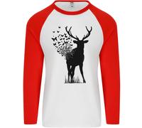 Abstract Farfalla Cervo Ecology Ambiente Uomo L/S Baseball T-Shirt