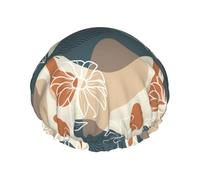 Abstract Flowers Cuffia Da Bagno Per Donna Flessibile Cuffia Da Doccia Elastico Cuffie Capelli Per Hotel Spa Nuoto