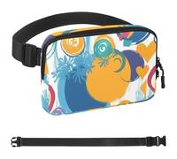 Abstract Graffiti-6 - Marsupio unisex alla moda, borsa a tracolla sportiva sottile, alla moda, per jogging, escursionismo, escursionismo, donna, uomo, multicolore, 4 x 23 x 15 cm, Multicolore,