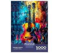 Abstract Guitar Art 1000 Pezzi Puzzle Premium Puzzle Per Adulti Cartone Extra Spesso - Anti-stress E Viaggio, Regalo Natale, Per Adulti E Bambini over 12 Anni 70x50cm/1000pcs