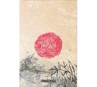 Abstract Japanese Houses Graphic Design Journal Notebook Diary 6x9 inch 100 Ruled Pages, Japan Red Sun Flag: I Love Japan, Kabuki, Manga and Fuji ... Quotes Diary Notebook Gifts And Souvenir