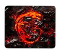 Abstract Lava Dragon Carving Molten Masterpiece Tappetino per Mouse Bordo Cucito Mousemat Confortevole Tappetini Mouse per Casa Gioco Computer 25X30Cm