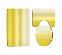 Abstract Minimalist Ombre Stripes Rustic Modern Boho Contemporary Copriwater Set Da 3 Pezzi Assorbente Tappetino Da Bagno Morbida Zerbino Per Doccia La Casa Toeletta