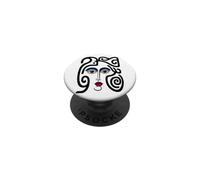 Abstract Modern Woman Face Eyes Art Illustration Graphic PopSockets PopGrip Adesivo