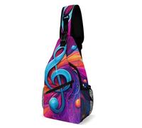 Abstract Music Notes Art Unisex Crossbody Bag Antifurto Borsa A Tracolla Regolabile Borsa Monospalla Per Trekking Lavoro Sportiva