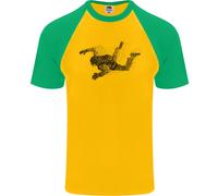 Abstract Paracadutista Caduta Libera Paracadutismo Uomo S/S Baseball T-Shirt