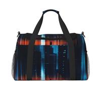 Abstract People2 stampa bagaglio a mano per donne uomini spalla Weekender Crossbody Bag per Yoga Viaggi Must Haves, nero, Taglia unica