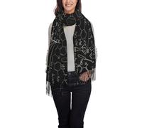 Abstract Science Chemistry Illustration 3D Donna Scialle Elegante Scarf Spesse Sciarpe Per Autunno Invernale Regalo