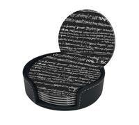 Abstract SciencePrinted Sottobicchieri in pelle (confezione da 6) - Tappetino per bevande resistente al calore per la casa e l'ufficio