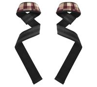 Abstract Squares - Polsiere neutre per sollevamento pesi, 66 cm, coppia di cinghie da palestra per sollevamento pesi, palestra, stacco da terra, allenamento