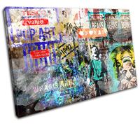 Abstract Street Urban Pop Art Graffiti SINGLE TELA parete arte foto stampa