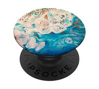Abstract Swirl Elegant Watercolor Blue Ocean Ink PopSockets PopGrip Intercambiabile