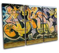 Abstract Urban Graffiti TREBLE TELA parete arte foto stampa