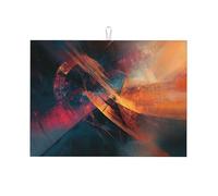 Abstract Vortex - Tappetino scolapiatti grande in microfibra, riutilizzabile, lavabile, per accessori da cucina, 45,7 x 61 cm