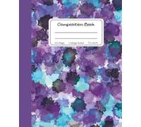 Abstract Watercolor Splash Composition Notebook: Modern Purple Watercolor Cover | College Ruled Journal for School