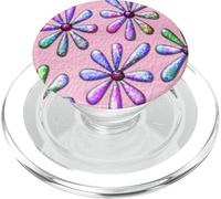 Abstract Wildlower For Hippie Women Light Pink Boho Art PopSockets PopGrip per MagSafe