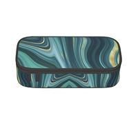 Abstractid Teal Turquoise Astuccio speciale per ragazze ragazzi, astuccio grande per matite grande astuccio per matite, astuccio per matite per cancelleria per studenti con cerniera per scuola e lav