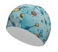 Abstraction Biology Chemistry, cuffia da nuoto ad alta elasticità, per donne e uomini, resistente e impermeabile, mantiene i capelli asciutti, perfetta per piscina, spiaggia, nuoto