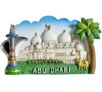 Abu Dhabi Emirati Arabi Uniti Magnete da Frigorifero Souvenir Viaggio Decorazione Casa Frigorifero Creativo Dipinto a Mano Artigian