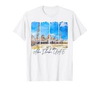 Abu Dhabi Emirati Arabi Uniti Viaggiare Brushstroke Abu Dhabi Souvenir Maglietta