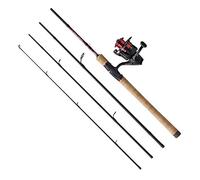Abu Garcia Diplomat V2 - Combo da viaggio con canna e mulinello, ideale per viaggi, spinning, pesca con esca, fornita con custodia rigida da viaggio, varie lunghezze e pesi disponibili, nero/rosso