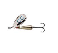 Abu Garcia Droppen Spinner Esca | Spinner in linea ultra efficiente per persici, lucci, cavedani e trote | Baricentro basso per lanci precisi | Pesca di predatori in acqua dolce | Trota fario, 4 cm