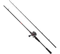 Abu Garcia MAX LP - Set combinato per luccio, canna e mulinello perfetto per la pesca con esca, 24 pezzi in carbonio grezzi, 4 + 1 cuscinetti a sfera, tre versioni, nero