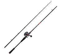 Abu Garcia MAX LP - Set combinato per luccio, canna e mulinello perfetto per la pesca con esca, 24 pezzi in carbonio grezzi, 4 + 1 cuscinetti a sfera, tre versioni, nero