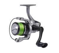 Abu Garcia Max X con lenza pre-salata Mulinello da spinning, Attrezzatura per la pesca d'acqua dolce e salata leggera, Luccioperca e lucioperca, Leggera, ambidestro, Mulinello 3000, grigio e nero